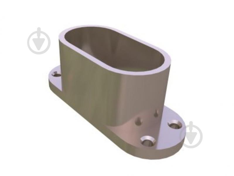 Фланец стойки овальной 50х25 с внешним креплением - фото 1