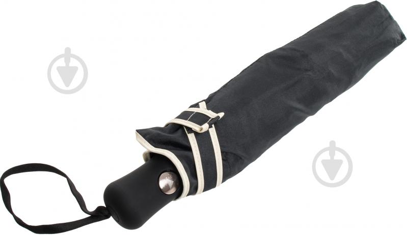 Зонт Susino 56 см черный с белым кантом черный - фото 4 Зонт Susino 56 см черный с белым кантом черный - фото 4
