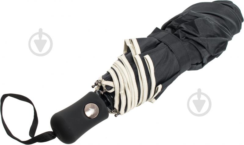 Зонт Susino 56 см черный с белым кантом черный - фото 3 Зонт Susino 56 см черный с белым кантом черный - фото 3