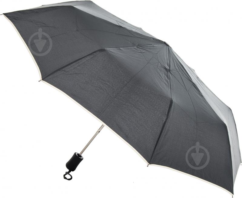 Зонт Susino 56 см черный с белым кантом черный - фото 1 Зонт Susino 56 см черный с белым кантом черный - фото 1