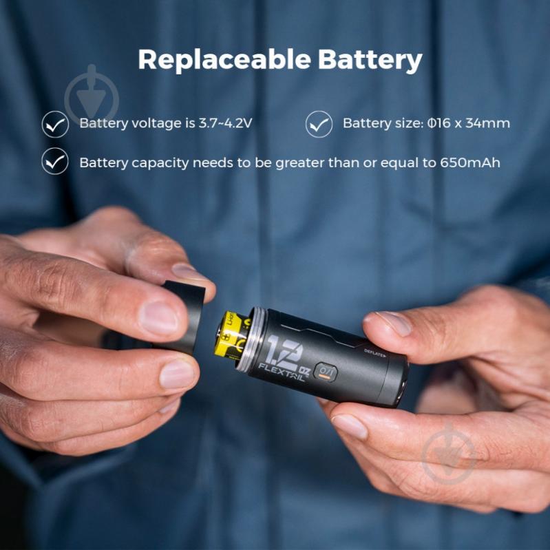 Насос портативный Flextail Zero Pump, черный - фото 3