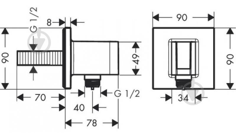 Держатель для душа Hansgrohe Fixfit Porter Square 26486000 - фото 2 Держатель для душа Hansgrohe Fixfit Porter Square 26486000 - фото 2
