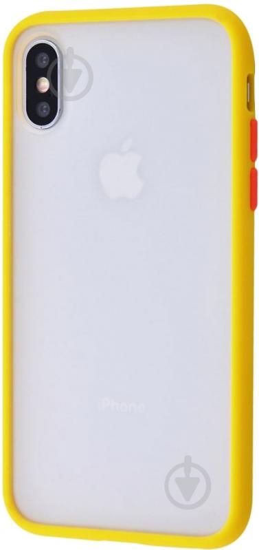 Чехол-накладка Shadow Matte Case (PC+TPU) yellow для Apple iPhone X - фото 1