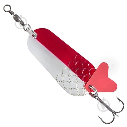 Блесна-колебалка Balzer 30 г COLONEL CLASSSIC CURVY SPOON silver/red stripes - фото 1