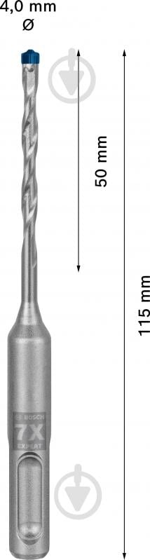 Бур Bosch SDS-plus 4x115 мм 1 шт. 2608900057 - фото 2
