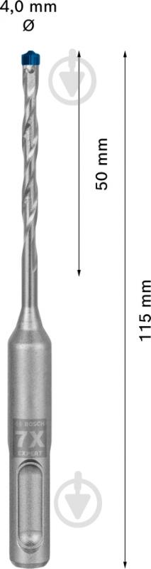 Бур Bosch SDS-plus 4x115 мм 1 шт. 2608900057 - фото 2