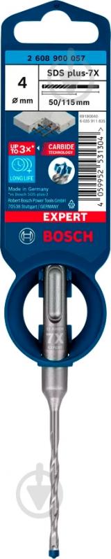 Бур Bosch SDS-plus 4x115 мм 1 шт. 2608900057 - фото 3