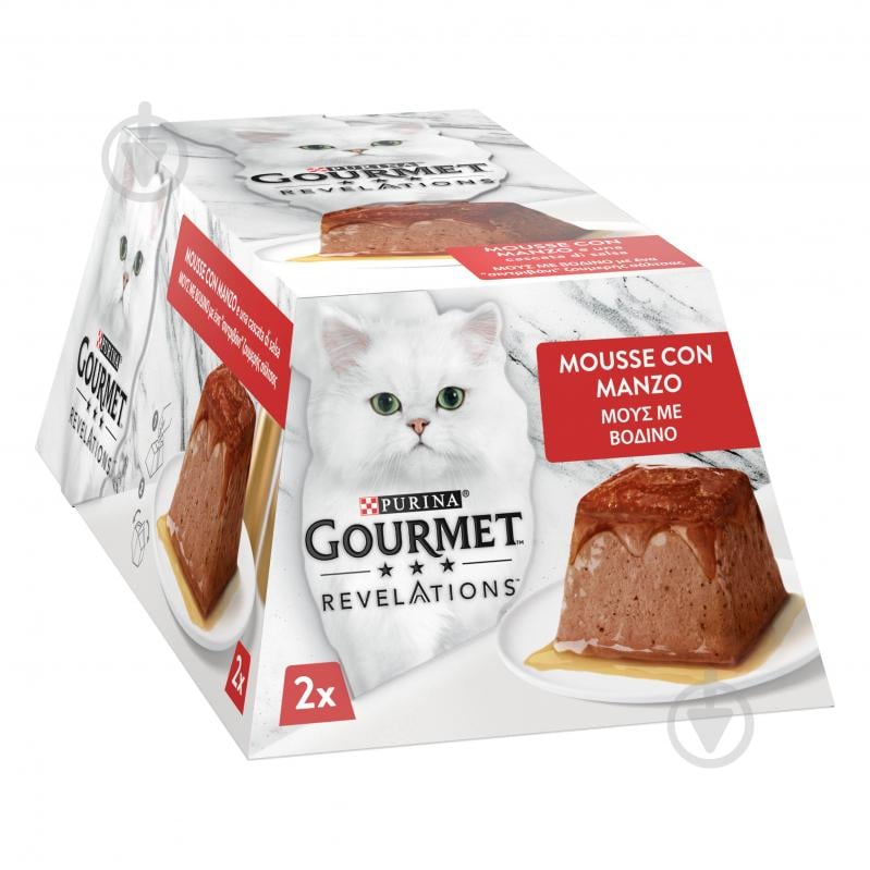 Корм вологий для котів Gourmet by Purina Revelations з яловичиною 2 x 57 г - фото 2