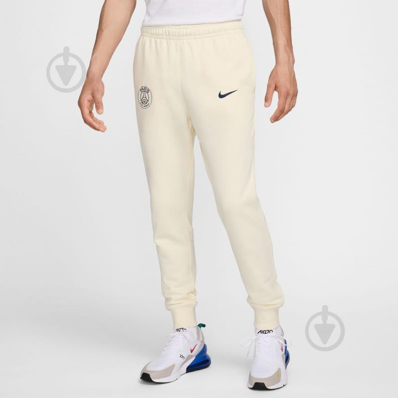 Брюки Nike PSG NSCLUB JGGR FT UP FZ8546-113 р. 2XL бежевый - фото 1