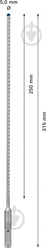 Бур Bosch SDS-plus 5,5x315 мм 1 шт. 2608900063 - фото 2