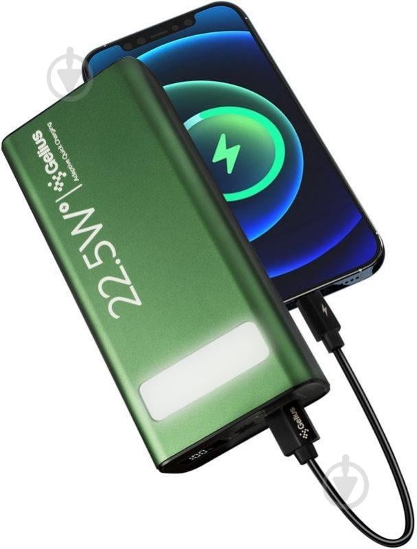 Повербанк Gelius Lightstone 30000 mAh green (GP-PB300) - фото 8