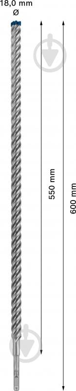 Бур Bosch SDS-plus 18x600 мм 1 шт. 2608900140 - фото 2