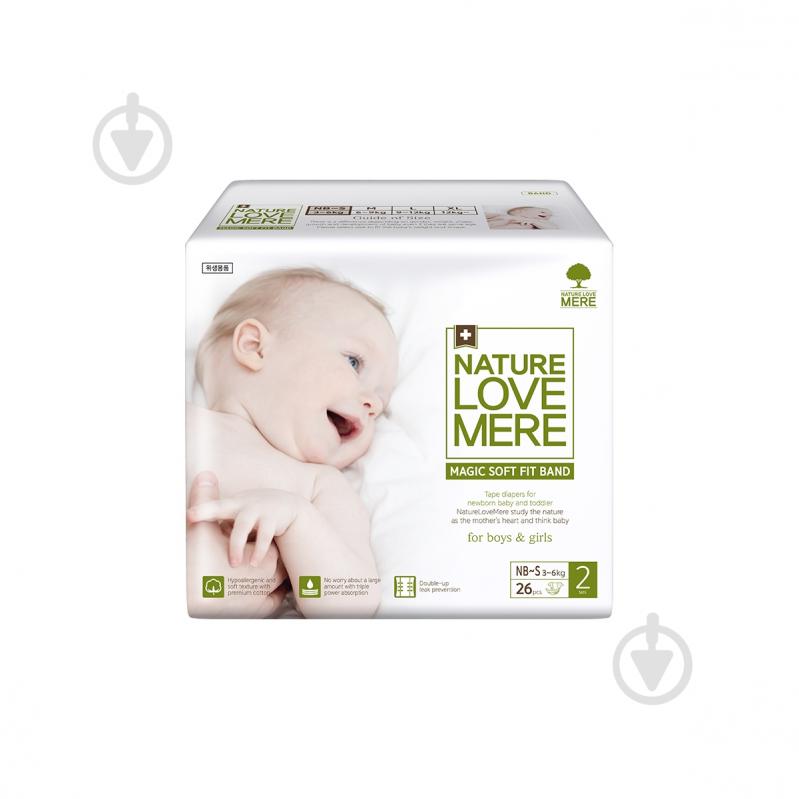 ᐉ Подгузники Nature Love Mere Magic Soft Fit Band 2 3-6 кг 26 шт ...