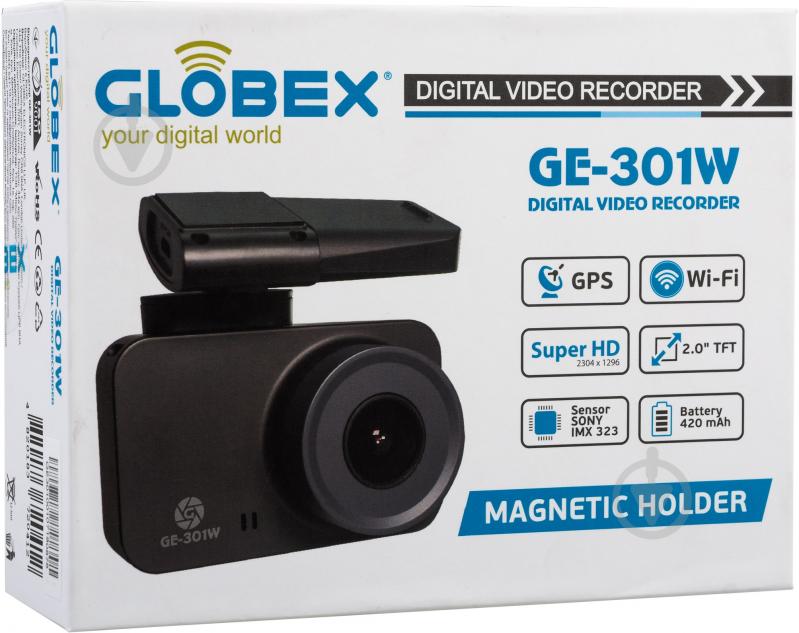 Відеореєстратор Globex GE-301w + чехол для авто - фото 9