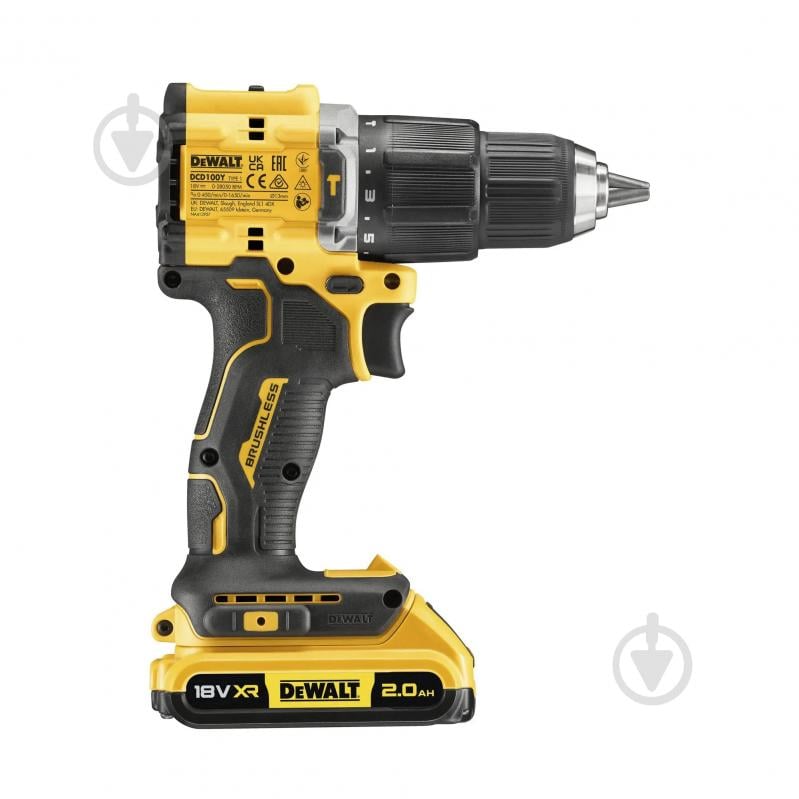 Шуруповерт ударный аккумуляторный DeWalt DCD100YD2T - фото 3