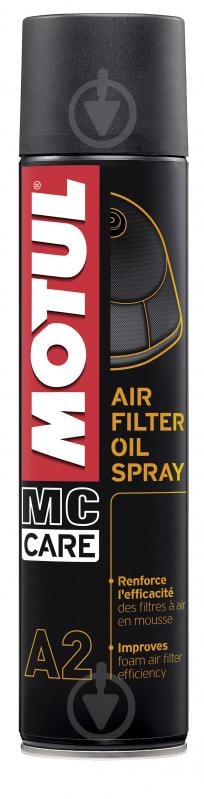 Промывка сажекоптевых фильтров Motul A2 Air Filter Oil Spray 400 мл - фото 1