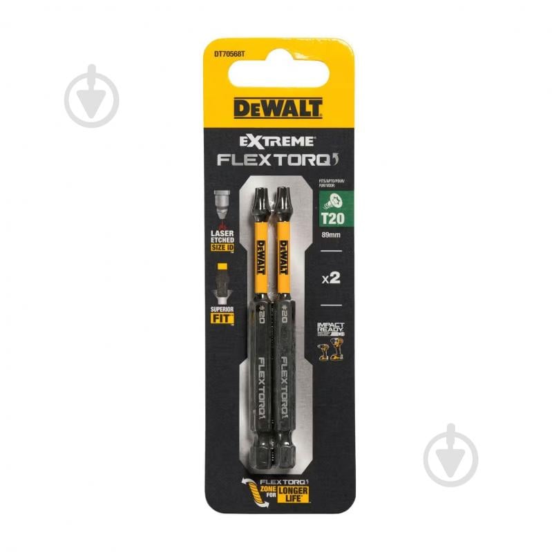 Набор ударных бит DeWalt IMPACT TORSION 2 шт. DT70568T - фото 1 Набор ударных бит DeWalt IMPACT TORSION 2 шт. DT70568T - фото 1
