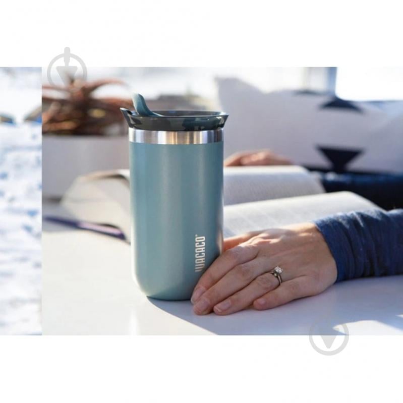 Термокухоль Wacaco Octaroma Lungo 300 мл, блакитний - фото 7 Термокухоль Wacaco Octaroma Lungo 300 мл, блакитний - фото 7