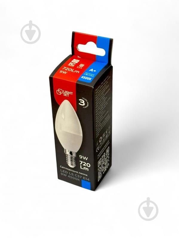 Лампа світлодіодна LIGHT SET LS 9 Вт C37 E14 220 В 4500 К - фото 4 Лампа світлодіодна LIGHT SET LS 9 Вт C37 E14 220 В 4500 К - фото 4