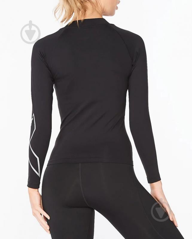 Футболка 2XU Ignition Comp Long Sleeve WA6405a_BLK/SIL р.XL черный - фото 2