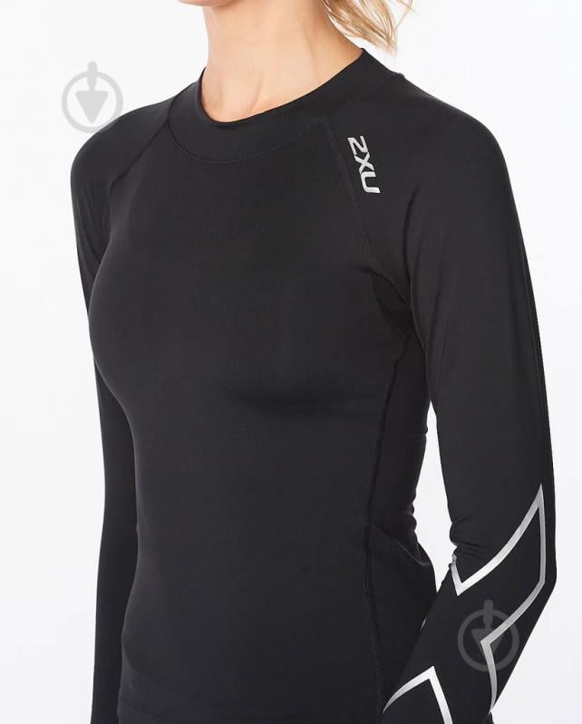 Футболка 2XU Ignition Comp Long Sleeve WA6405a_BLK/SIL р.XL черный - фото 5