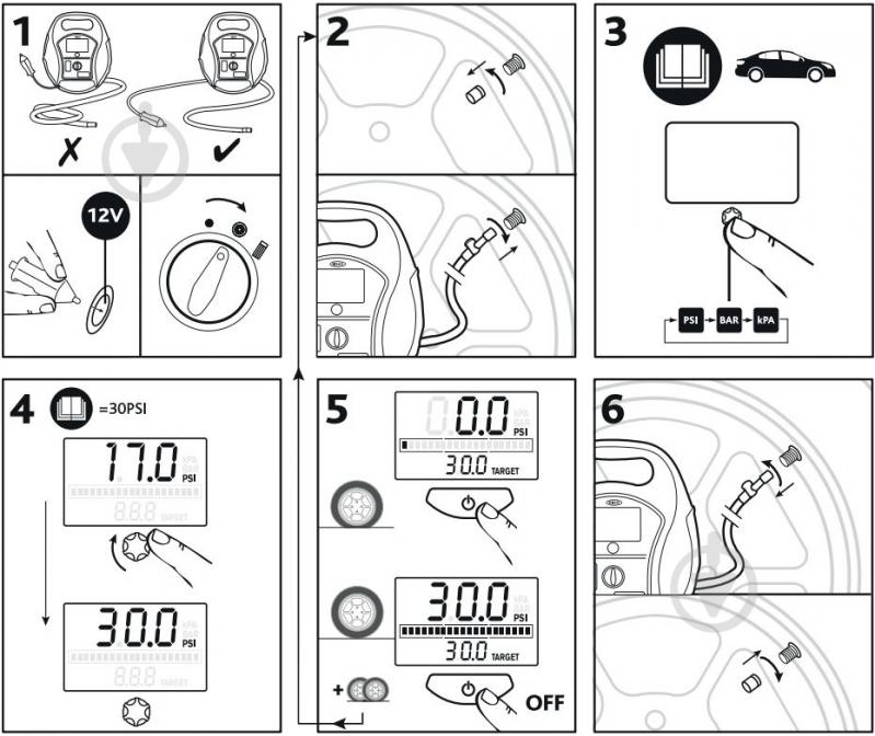 Компресcор автомобильный RinG RTC 5000 (3 в 1) - фото 12