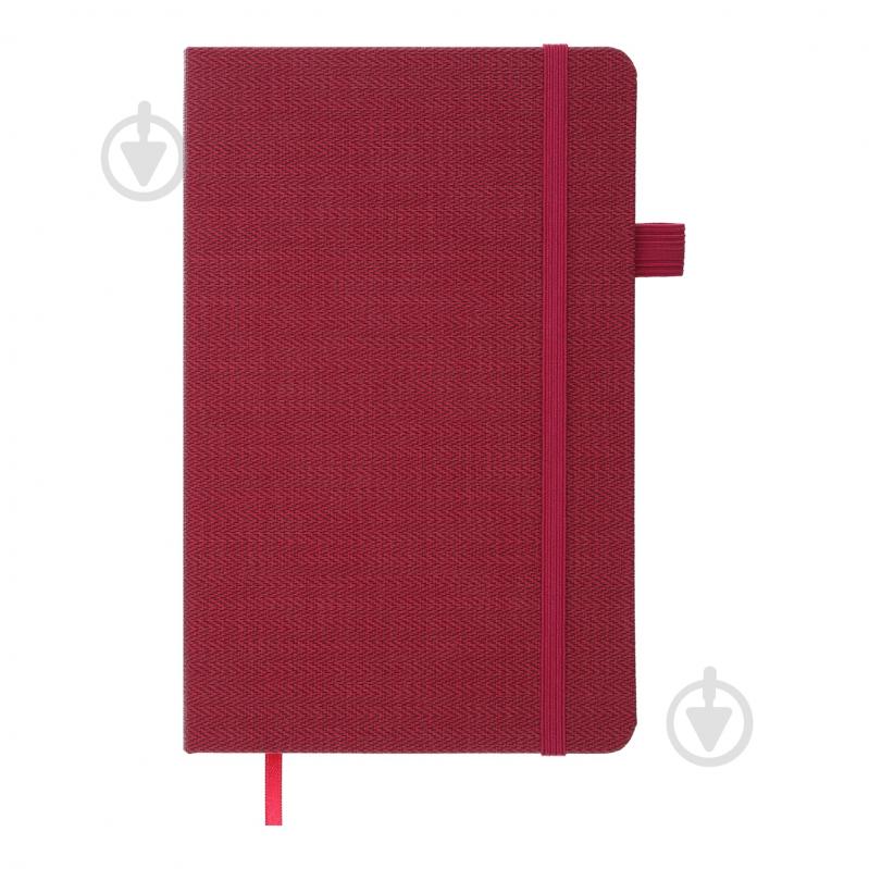 Книга для нотаток Tweed 125x195 мм 96 арк. клітинка бордовий Buromax - фото 2