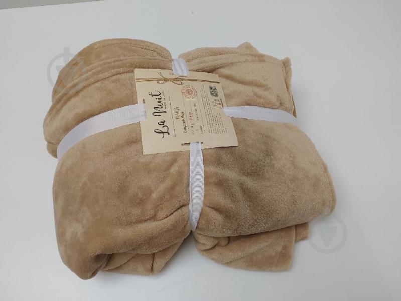 Плед Basic Сердолик 200x220 см бежевый La Nuit - фото 4