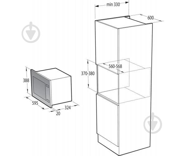 Встраиваемая микроволновая печь Gorenje BM201AG1BG BM201AG1BG - фото 2