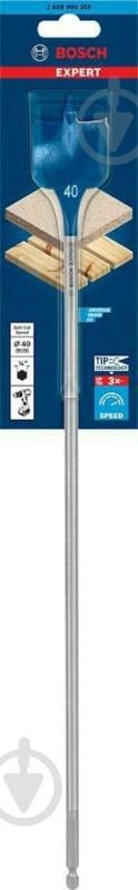 Сверло перьеовое Bosch Expert Self Cut Speed Spade 40 x 400 mm 1 шт. 2608900358 - фото 7