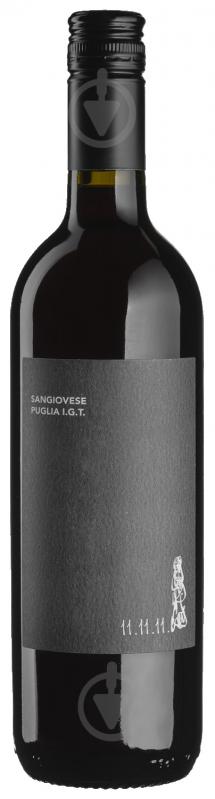 Вино 11.11.11 Puglia IGT Sangiovese сухое красное 750 мл - фото 1