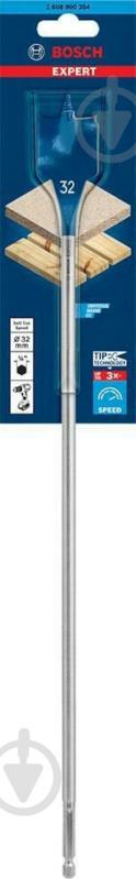 Сверло перьеовое Bosch Expert Self Cut Speed Spade 32 x 400 mm 1 шт. 2608900354 - фото 2