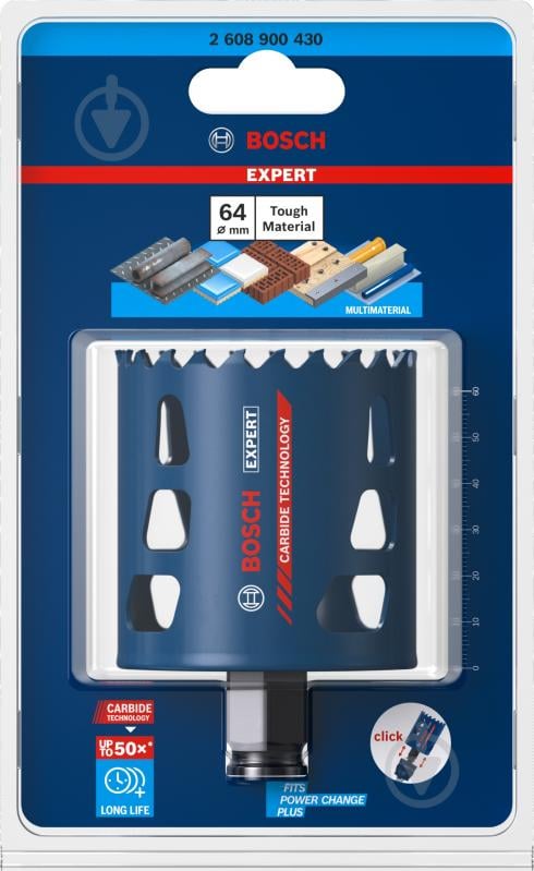 Коронка Bosch EXPERT Multi Material PC Plus 64 мм 2608900430 - фото 3