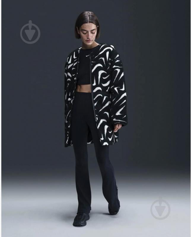 Куртка женская демисезонная Nike W NSW COZY HBR JKT FV8025-010 р.XS черно-белая - фото 6 Куртка женская демисезонная Nike W NSW COZY HBR JKT FV8025-010 р.XS черно-белая - фото 6