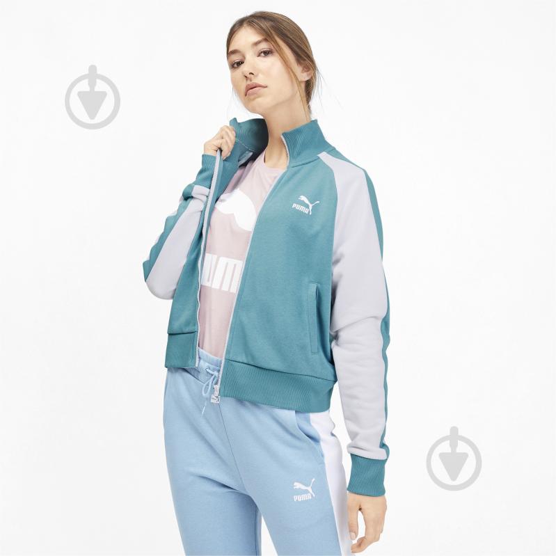 Куртка жіноча демісезонна Puma Classics T7 Track Jkt, FT 59520445 р.S синя - фото 1