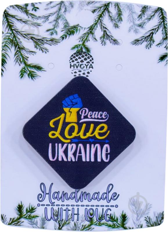 Брошь Love Ukraine разноцветный - фото 1