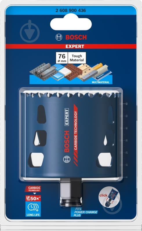 Коронка Bosch EXPERT Multi Material PC Plus 76 мм 2608900436 - фото 3
