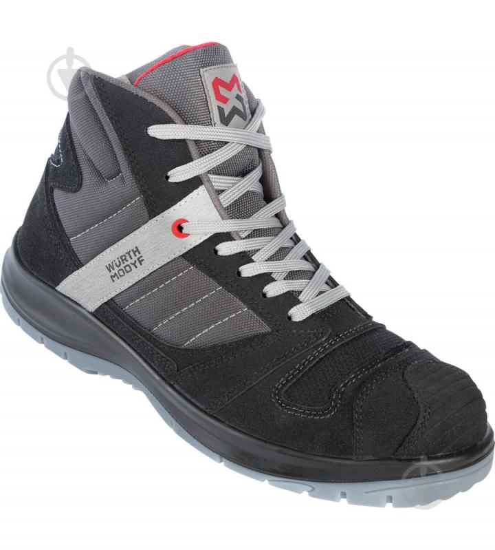 Ботинки рабочие WURTH с композитным подноском STRETCH S3 р.39 M422141039 черный с серым - фото 1
