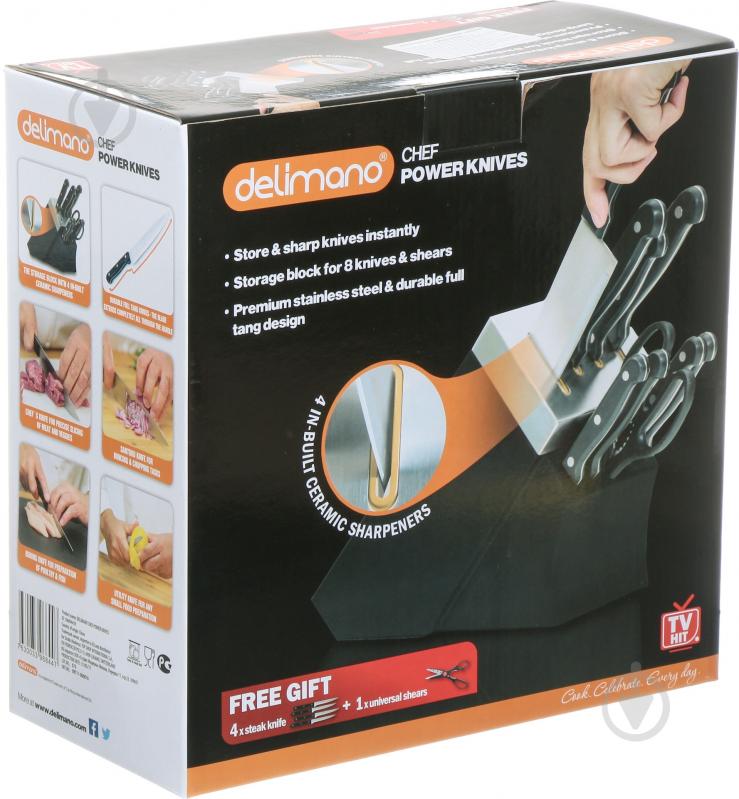 Набір ножів у колоді Delimano Chef 10 предметів 106094439 - фото 9 Набір ножів у колоді Delimano Chef 10 предметів 106094439 - фото 9