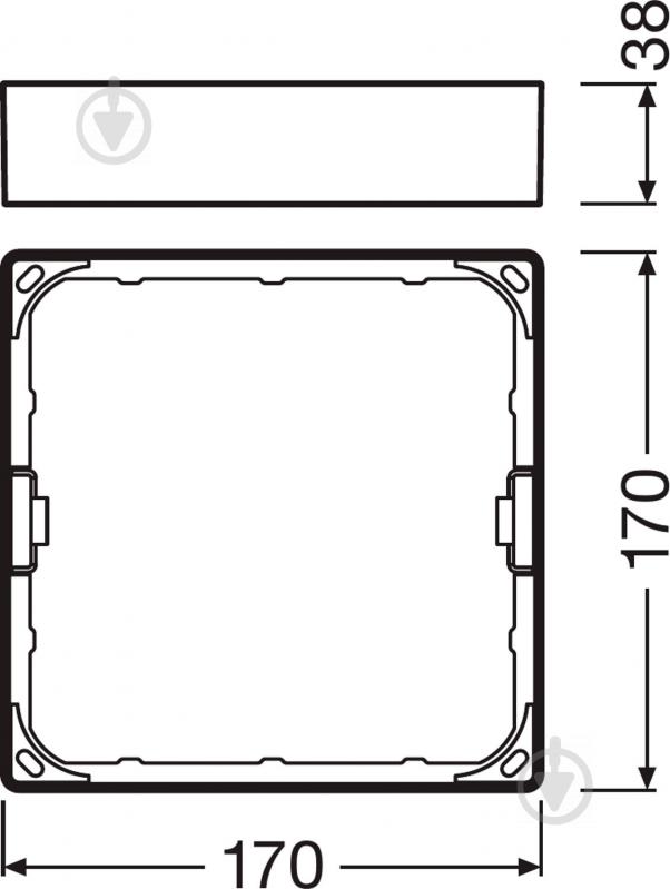 Рамка декоративна Ledvance DL Slim Frame SQ 155 WT білий - фото 2