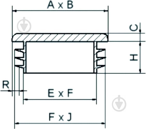 Заглушка STOREHOUSE внутренняя прямоугольная ZP 20x30 (уп. 4 шт.) - фото 2