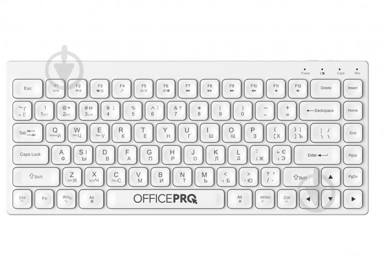 Клавиатура беспроводная OfficePro SK955 Wireless (SK955W) white - фото 1