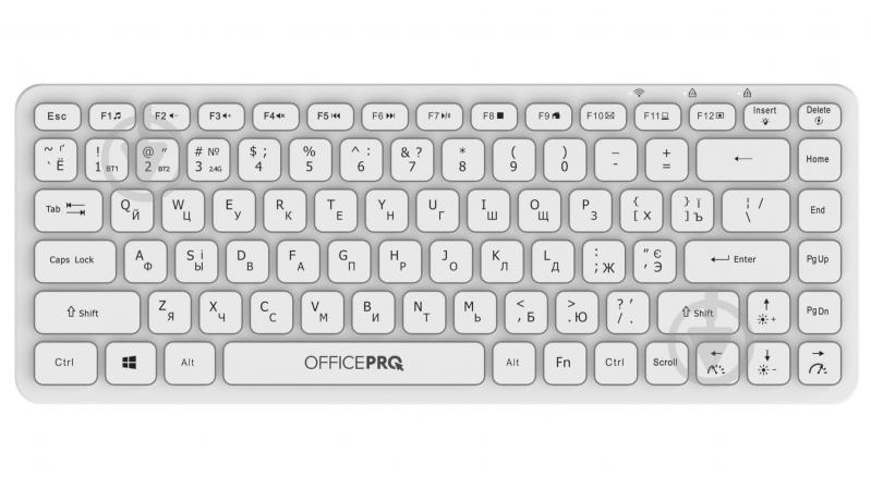 Клавіатура бездротова OfficePro SK790 Wireless (SK790W) white - фото 1