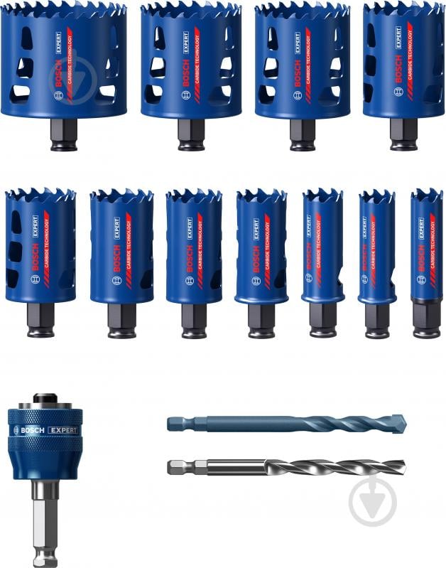 Набор коронок Bosch Tough Material 14pc Set 2608900447 - фото 3