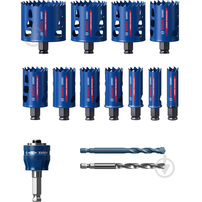 Набір коронок Bosch Tough Material 14pc Set 2608900447 - фото 1