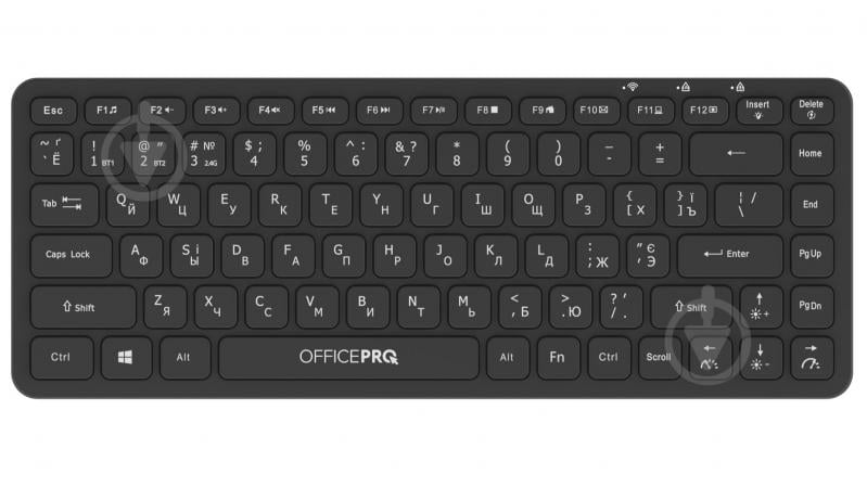 Клавіатура бездротова OfficePro SK790 Wireless (SK790B) black - фото 1