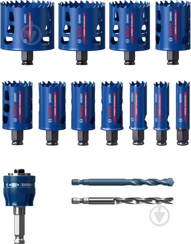 Набор коронок Bosch Tough Material 14pc Set 2608900448 - фото 3 Набор коронок Bosch Tough Material 14pc Set 2608900448 - фото 3