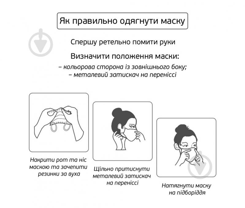 Маска медицинская защитная голубая 5 шт./уп. - фото 5