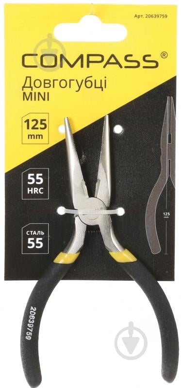 Длинногубцы Compass CP-MLNP-125 Mini - фото 2