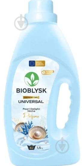 Гель для машинного та ручного прання BioBlysk Universal & Pearl Delight Niche Perfume 1,5 л - фото 1 Гель для машинного та ручного прання BioBlysk Universal & Pearl Delight Niche Perfume 1,5 л - фото 1